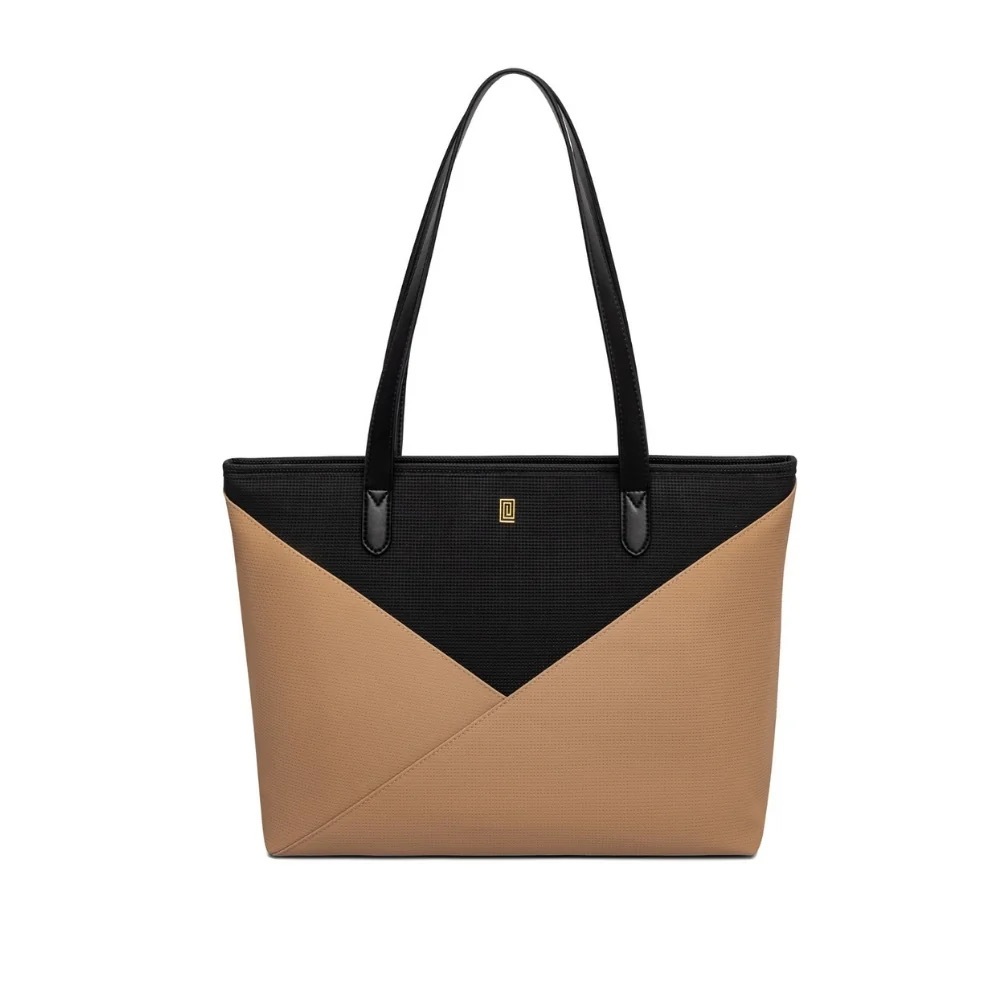 NOTIQ Duo Tone Structure Zip Tote | Handbag